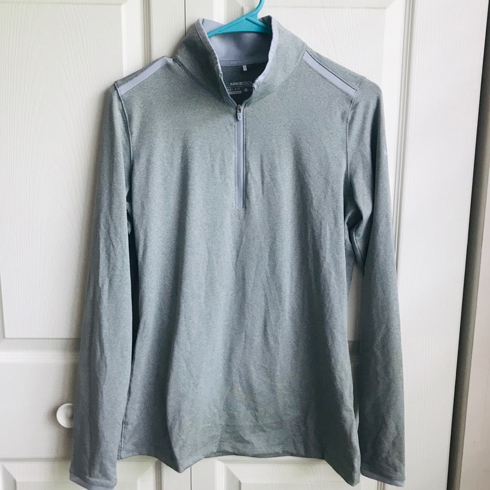 Light Gray Nike Dri-Fit Golf Half Zip